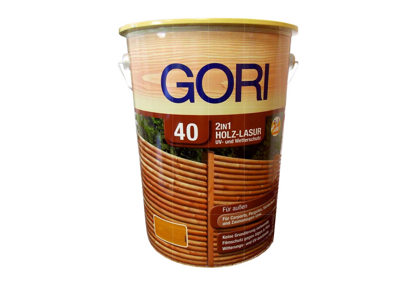 GORI Holzschutzlasur 40 2in1 Imprägnier Holzlasur - 5 Ltr Bild 2
