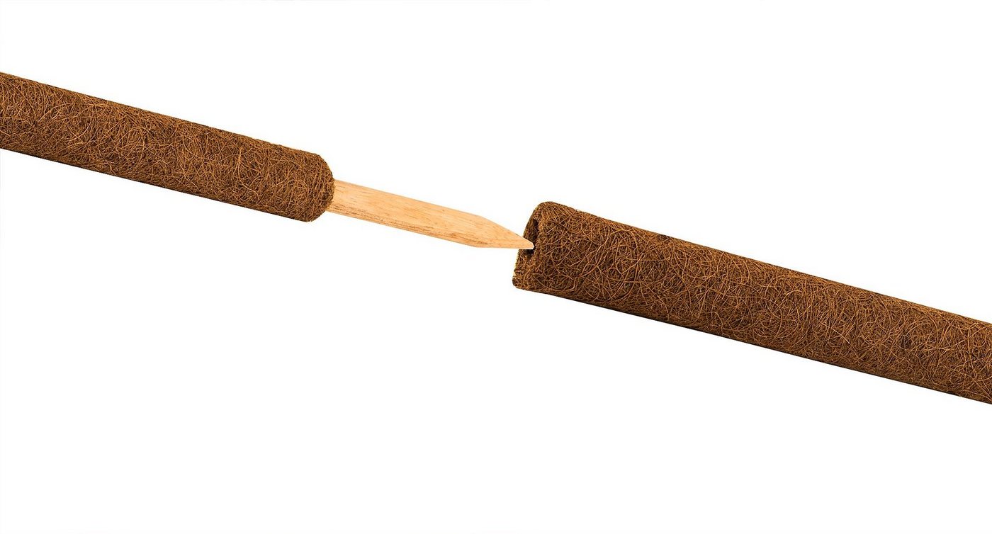 BigDean Ranksäule Pflanzstab aus Kokos - Rankstab Rankhilfe Set, 1 St., Rankstäbe, Verlängerbar, Kombinierbar, Natürlich