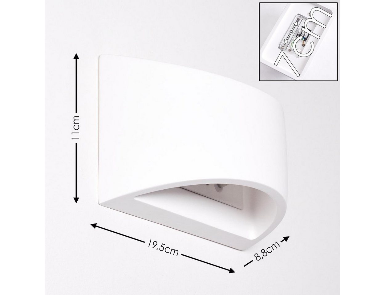 hofstein Wandleuchte »Alli« Wandlampe aus Keramik in Weiß, ohne Leuchtmittel, mit Up & Down-Effekt, 1xG9, Innen mit handelsüblichen Farben bemalbar