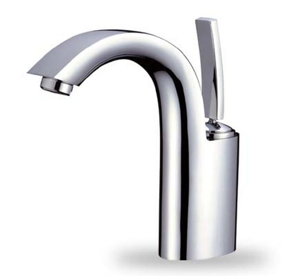 HAC24 Waschtischarmatur Einhandmischer Waschbecken Mischbatterie Bad Armatur Wasserarmatur Messing, Silber Verchromt Bild 2