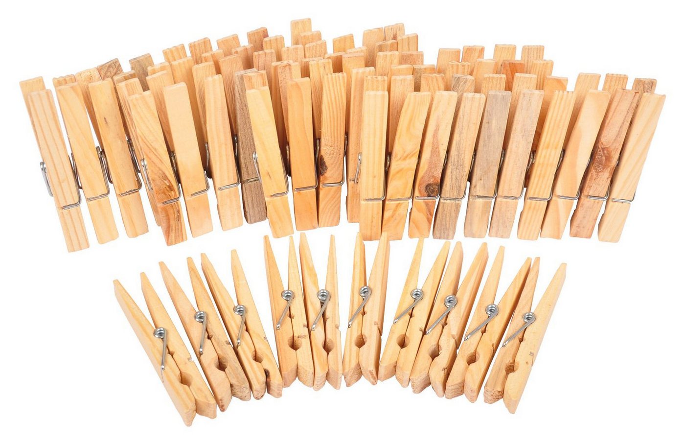 BURI Wäscheklammern Holz-Wäscheklammern 50 Stück Holzklammer Wäscheklammer Klammern Bastel