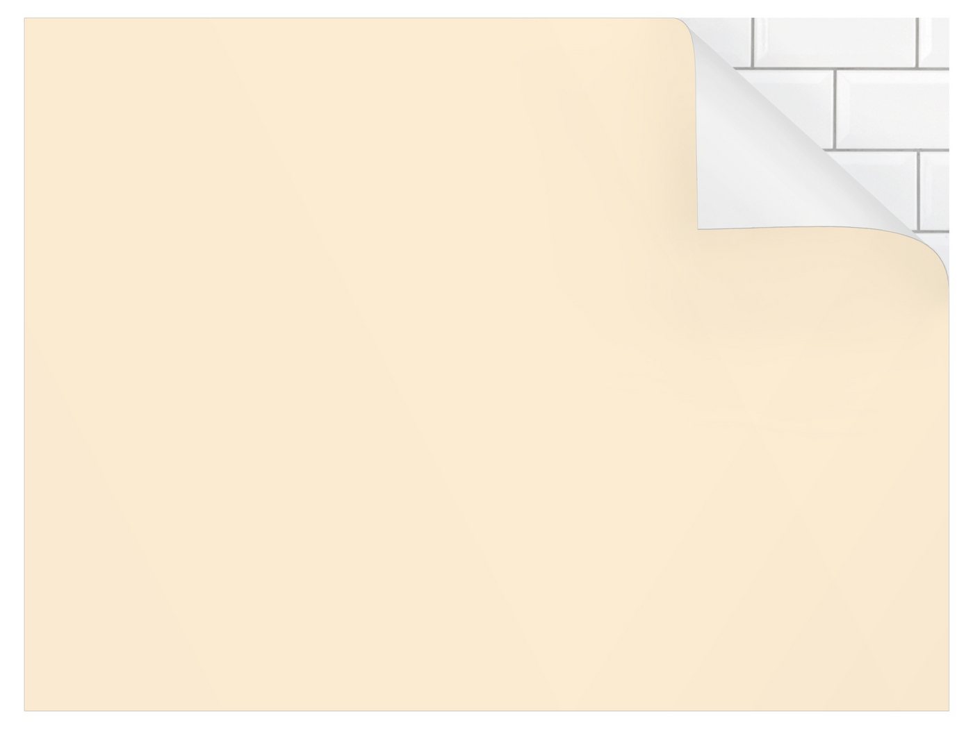 Bilderdepot24 Küchenrückwand beige dekor einfarbig Wandpaneel Crème Wandverkleidung Küche, (1-tlg., Nischenrückwand - für Fliesenspiegel ohne Bohren - matt), Spritzschutz Rückwand Küche Herd - Folie selbstklebend versch. Größen Bild 2