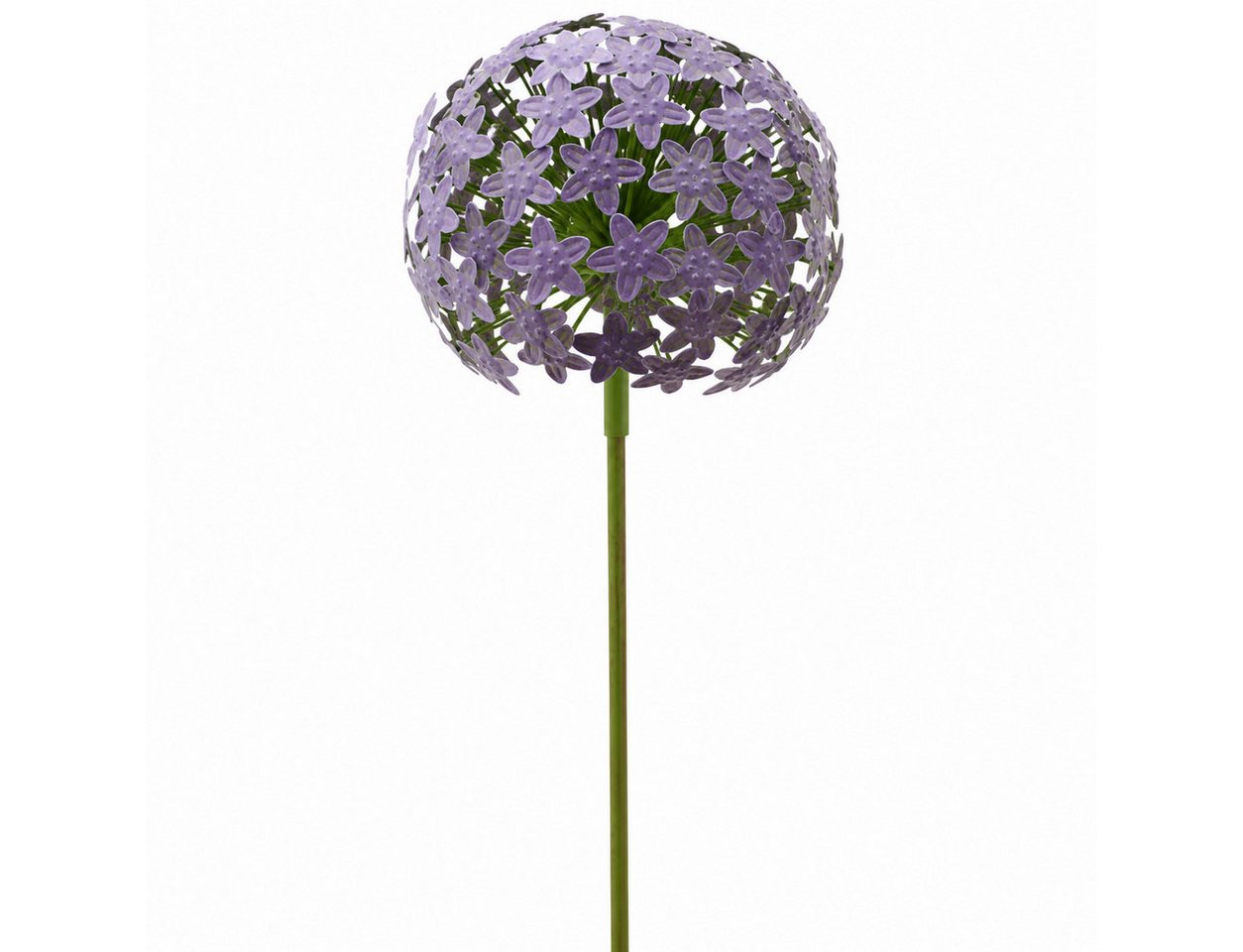 finehomegarden Gartenstecker Pflanzstecker Allium purple "ArtFerro" Metall Ø20cm H116,2cm (1-St) Beetstecker Gartenstecker Blütenkugel Gartendeko Stecker/ Paket Bild 3