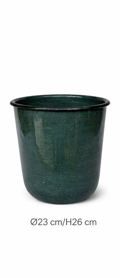 finehomegarden Pflanzkübel Metall Kübel Pflanzgefäß dunkelgrün Pflanztopf Ø26+28+32cm Blumenkübel (1 St), Pflanzschale Blumentopf Garten 3Größen wählbar / Paket Bild 4