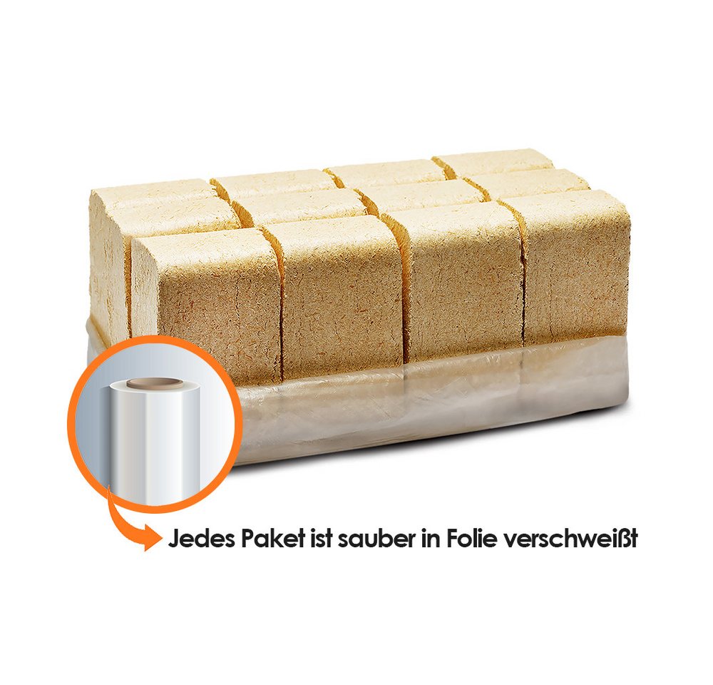 JSM-Brennholz Holzbriketts Holzbriketts aus Kiefernholz (100% Kiefer), 20 kg, Material: Kiefernholz Bild 2