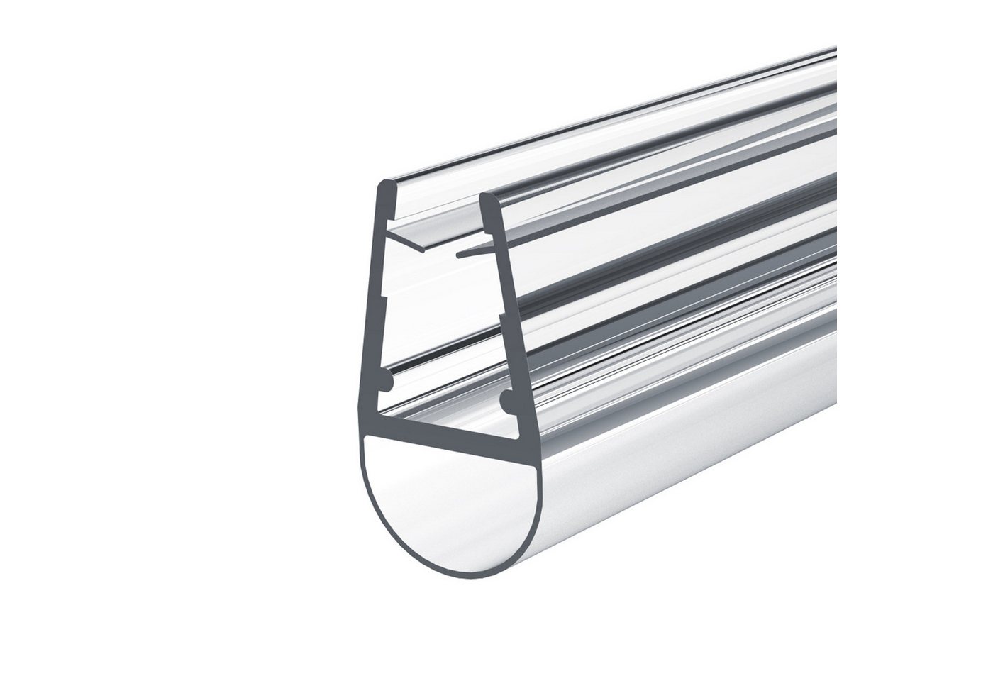 MEYKOERS Duschdichtung Ersatzdichtung für Duschglas Glas PVC Wasserabweiser Dichtungsprofiler, L: 60 cm, (Duschdichtung mit Rundprofil, 1-St), Transparent Duschdichtung für Glas Bild 4