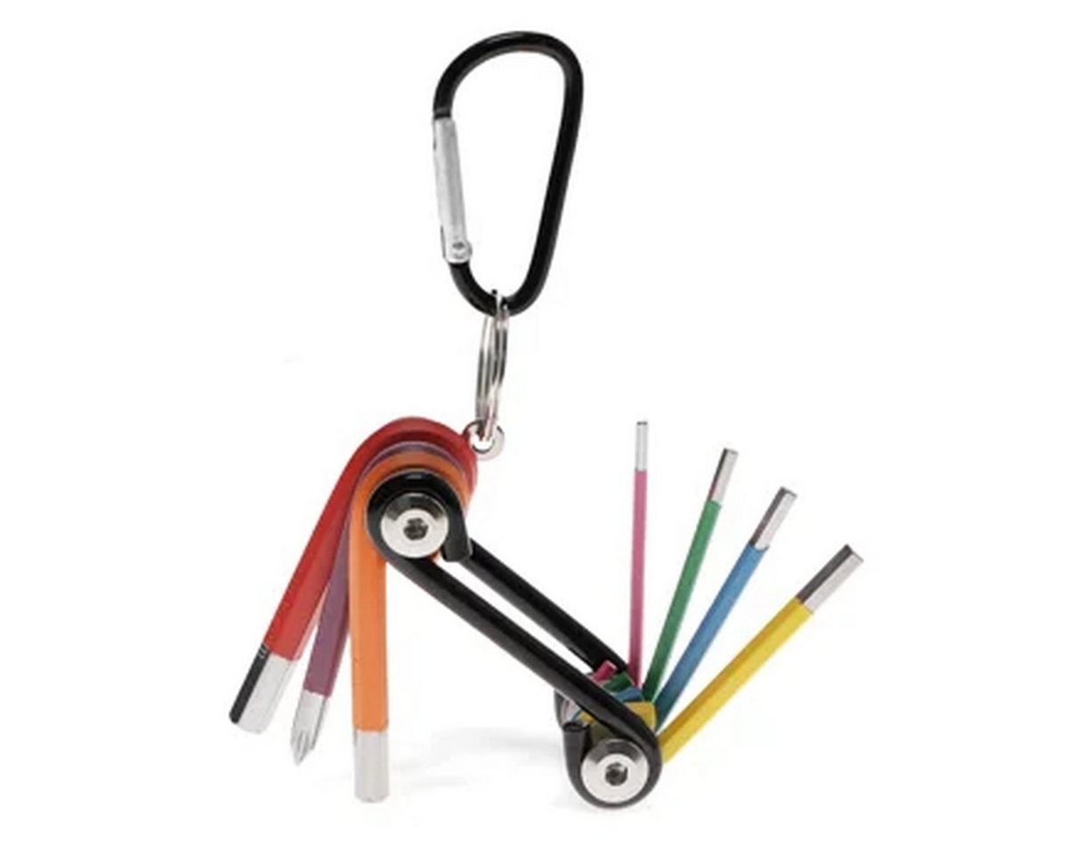 Rex London Innensechskantschlüssel 7-in-1 Sechskantschlüssel-Multitool mit Karabiner & Schlüsselring Bild 2