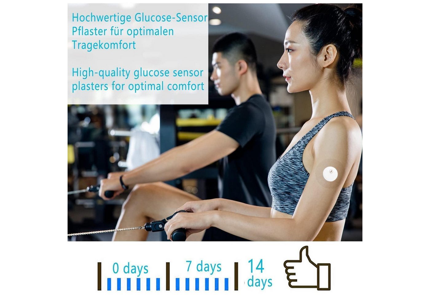 LuxusKollektion Fixierpflaster Patch Freestyle Libre Sensor 1 2 3 Selbstklebend Wasserfest 55 Stück Bild 5