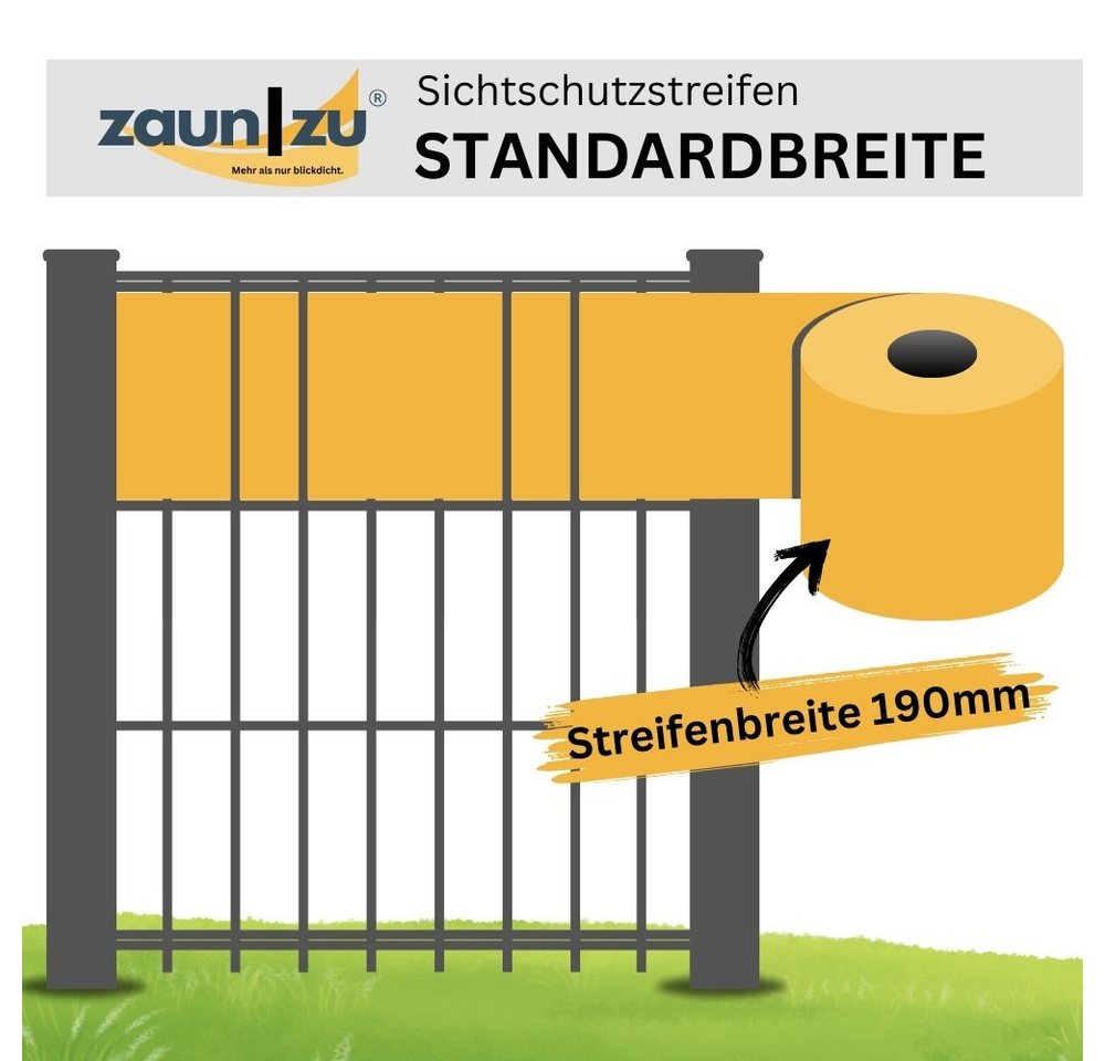 zaunzu Sichtschutzstreifen PREMIUM Kita-Set Regenbogen, (6 Streifen, genarbte Oberfläche, UV-beständiger Sichtschutz), 5 Jahre garantierte Farbechtheit
