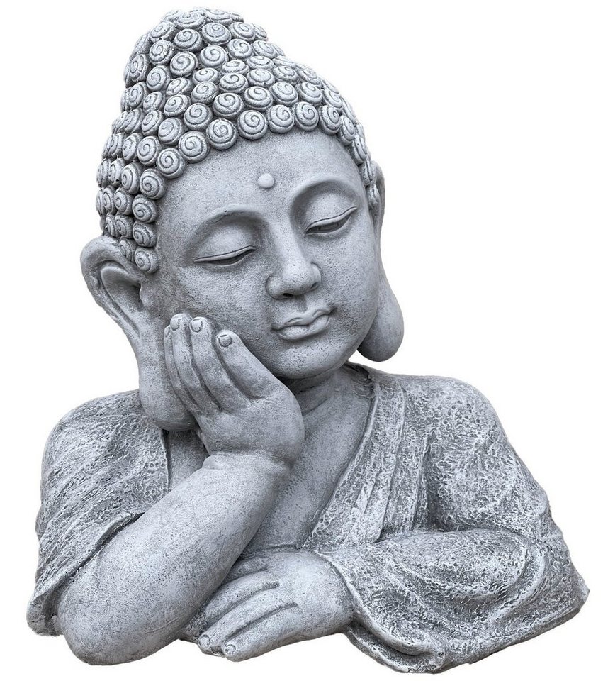 Stone and Style Gartenfigur Frostfeste Steinfigur Buddha Shiva Büste XL