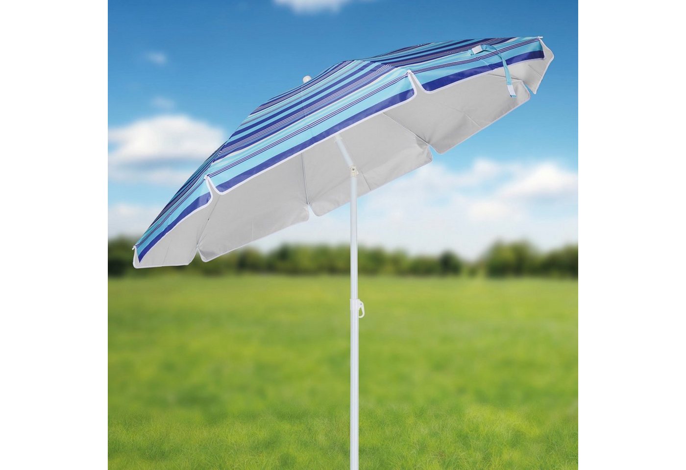 Haushalt International Sonnenschirm Sonnenschirm 200cm mit UV50+ mit Kippmechanismus