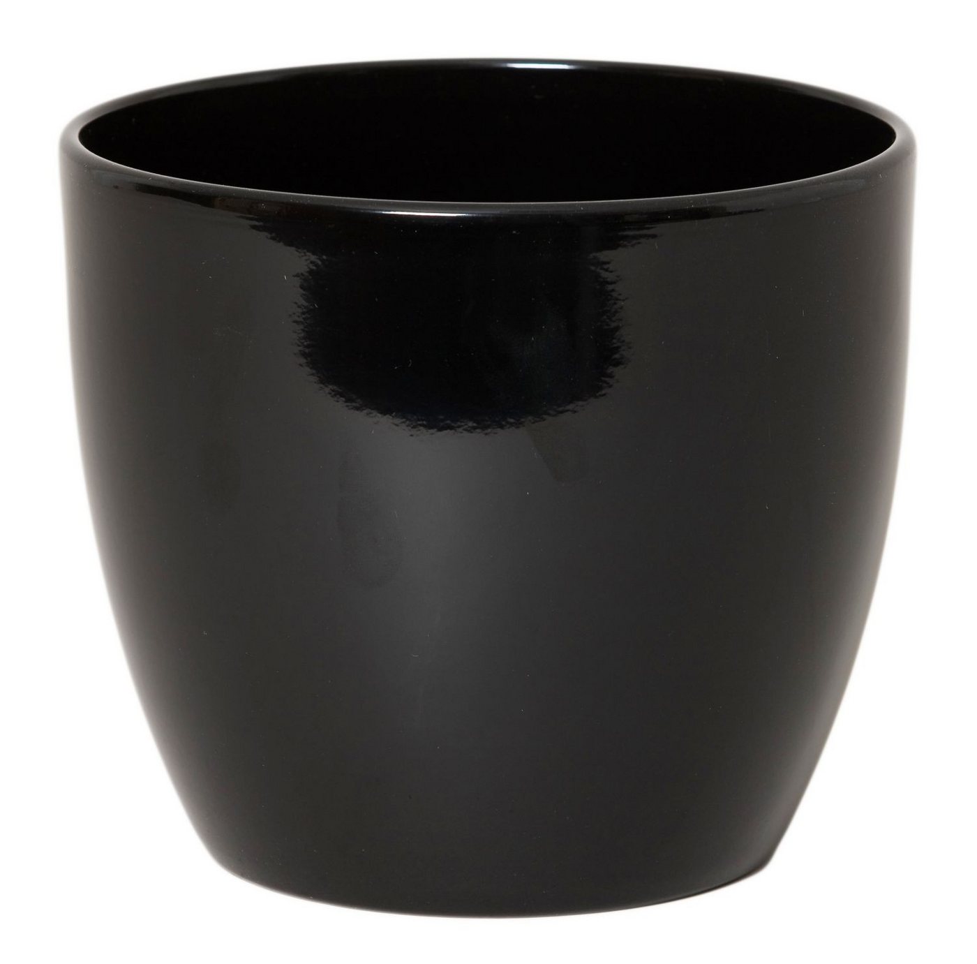 INNA-Glas Blumentopf Keramik Blumentopf, Ø17,5cm, 15cm, schwarz