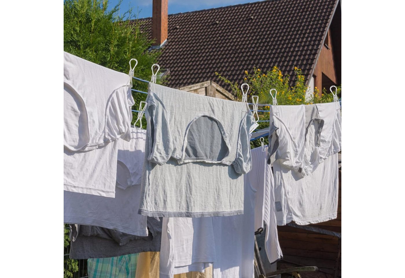 Agger Wäscheklammern Wäscheklammern Edelstahl, 40er-Set, Unverwechselbares Design, Langlebigkeit Bild 2