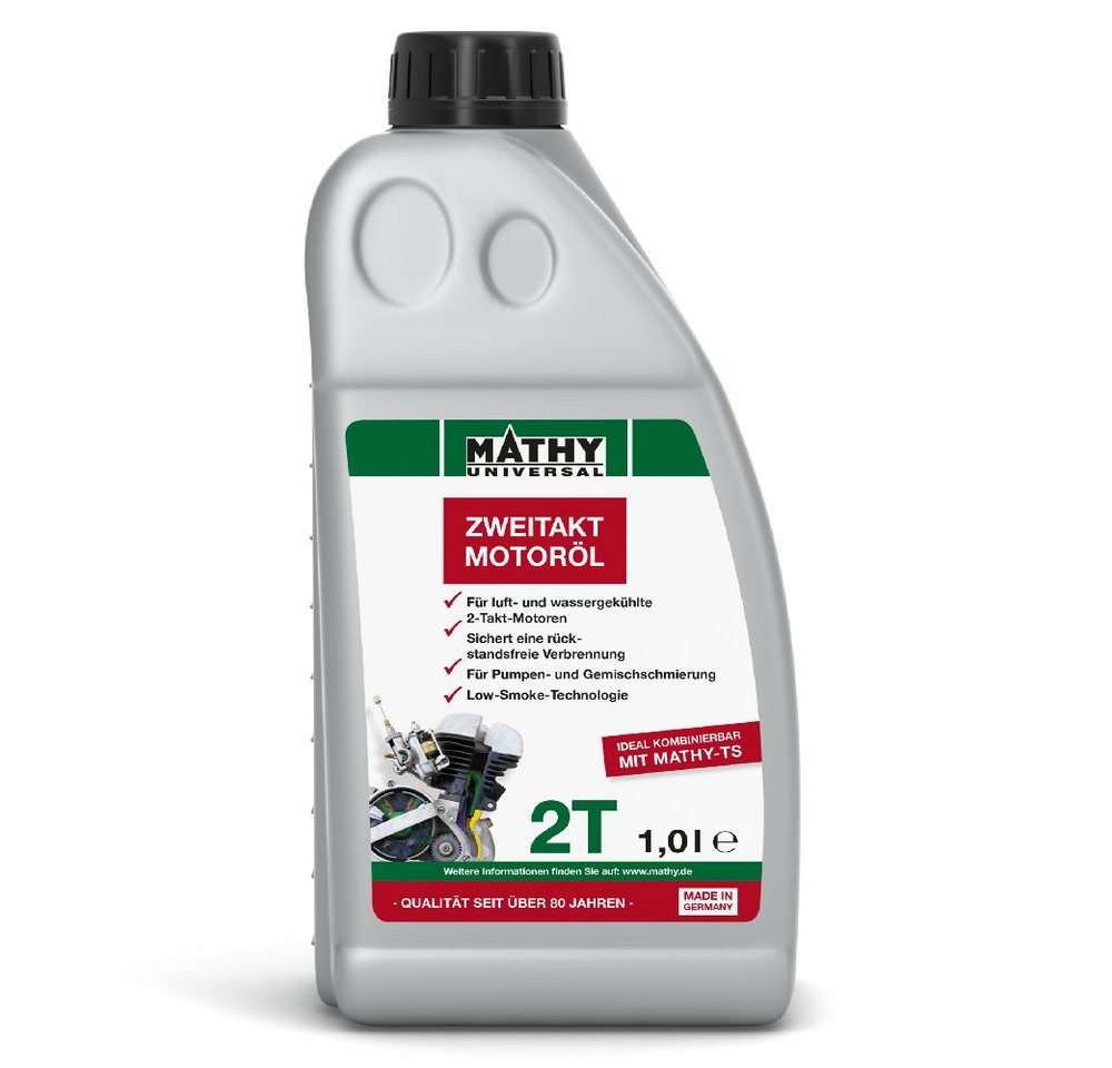 MATHY Motoröl MATHY-2T Zweitakt-Motoröl (selbstmischend) 1,0 l, (1-tlg), Teilsynthetisches Zweitakt-Motoröl