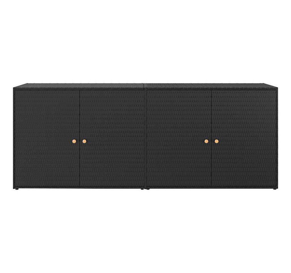 furnicato Garten-Geräteschrank Gartenschrank Echtholz 198 x 55,5 x 80 cm Schwarz, (1 St) Bild 3
