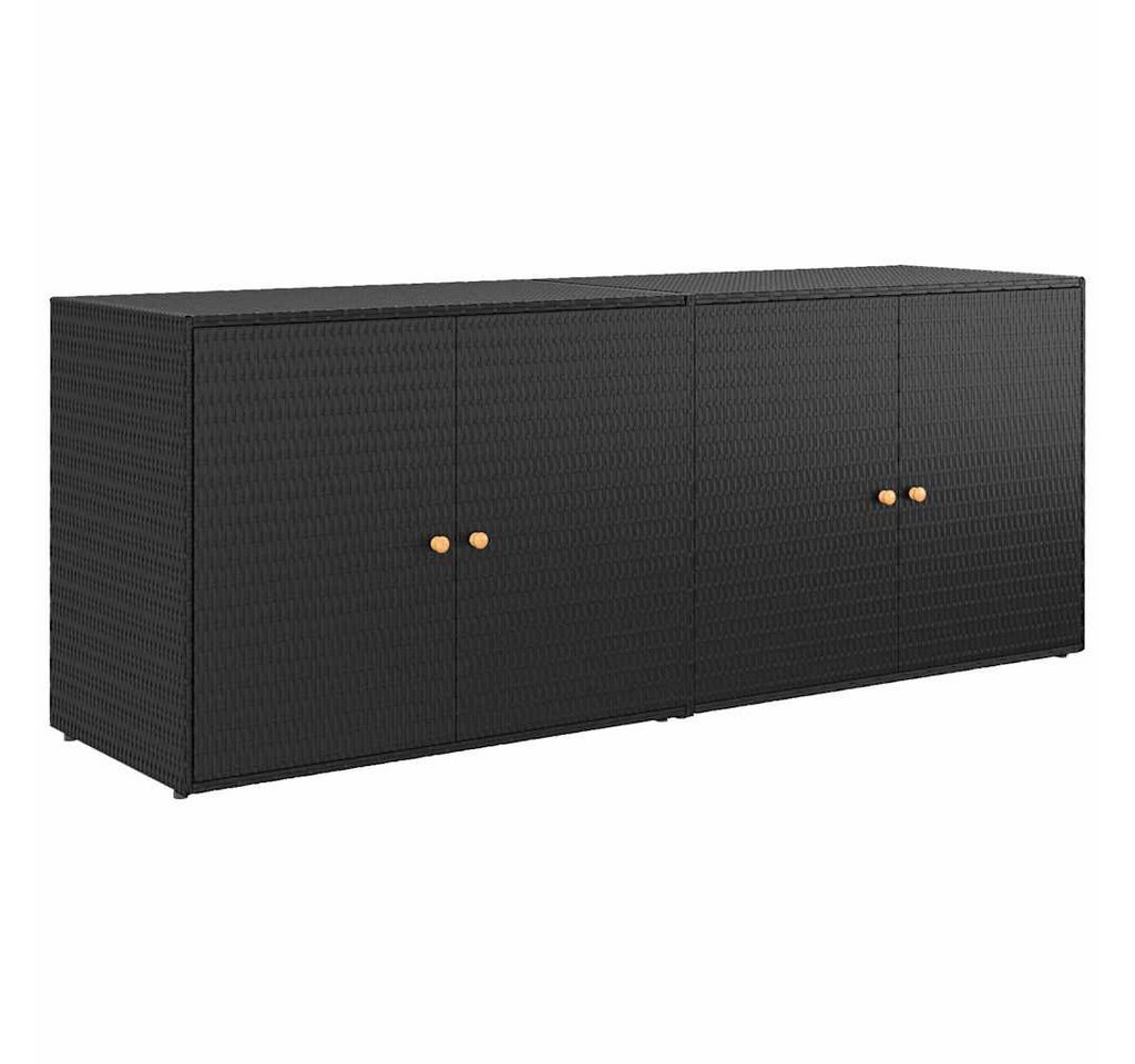 furnicato Garten-Geräteschrank Gartenschrank Echtholz 198 x 55,5 x 80 cm Schwarz, (1 St) Bild 5