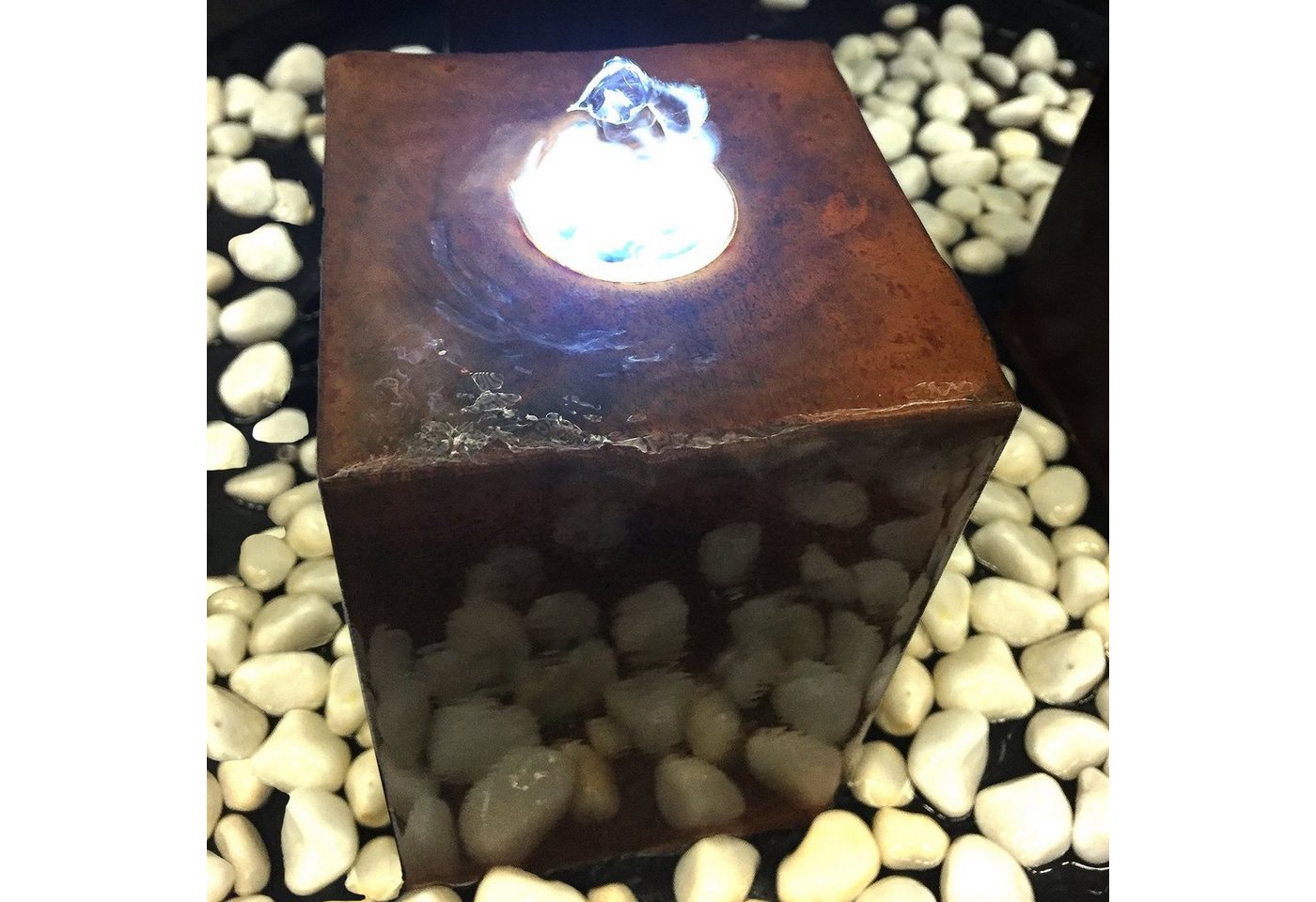 Köhko Gartenbrunnen KÖHKO® aus Cortenstahl mit LED-Beleuchtung „Brasilien“ Gartenbrunnen