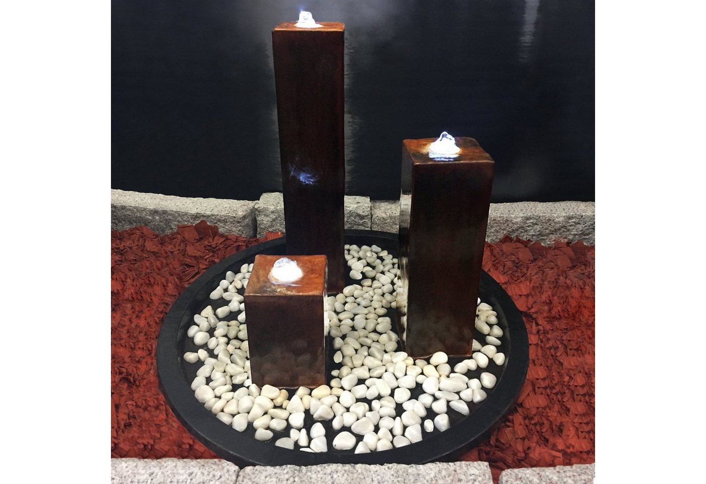 Köhko Gartenbrunnen KÖHKO® aus Cortenstahl mit LED-Beleuchtung „Brasilien“ Gartenbrunnen Bild 3