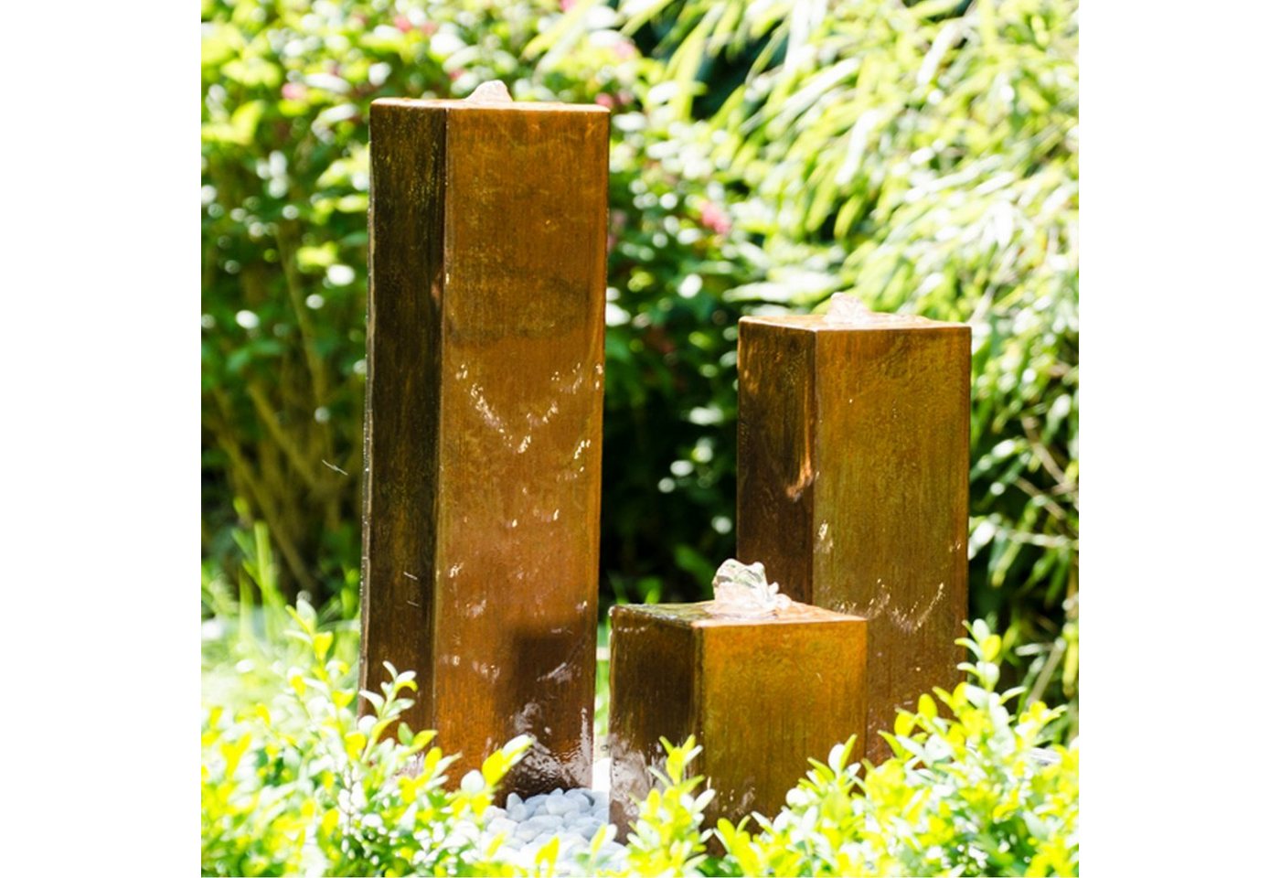 Köhko Gartenbrunnen KÖHKO® aus Cortenstahl mit LED-Beleuchtung „Brasilien“ Gartenbrunnen Bild 4