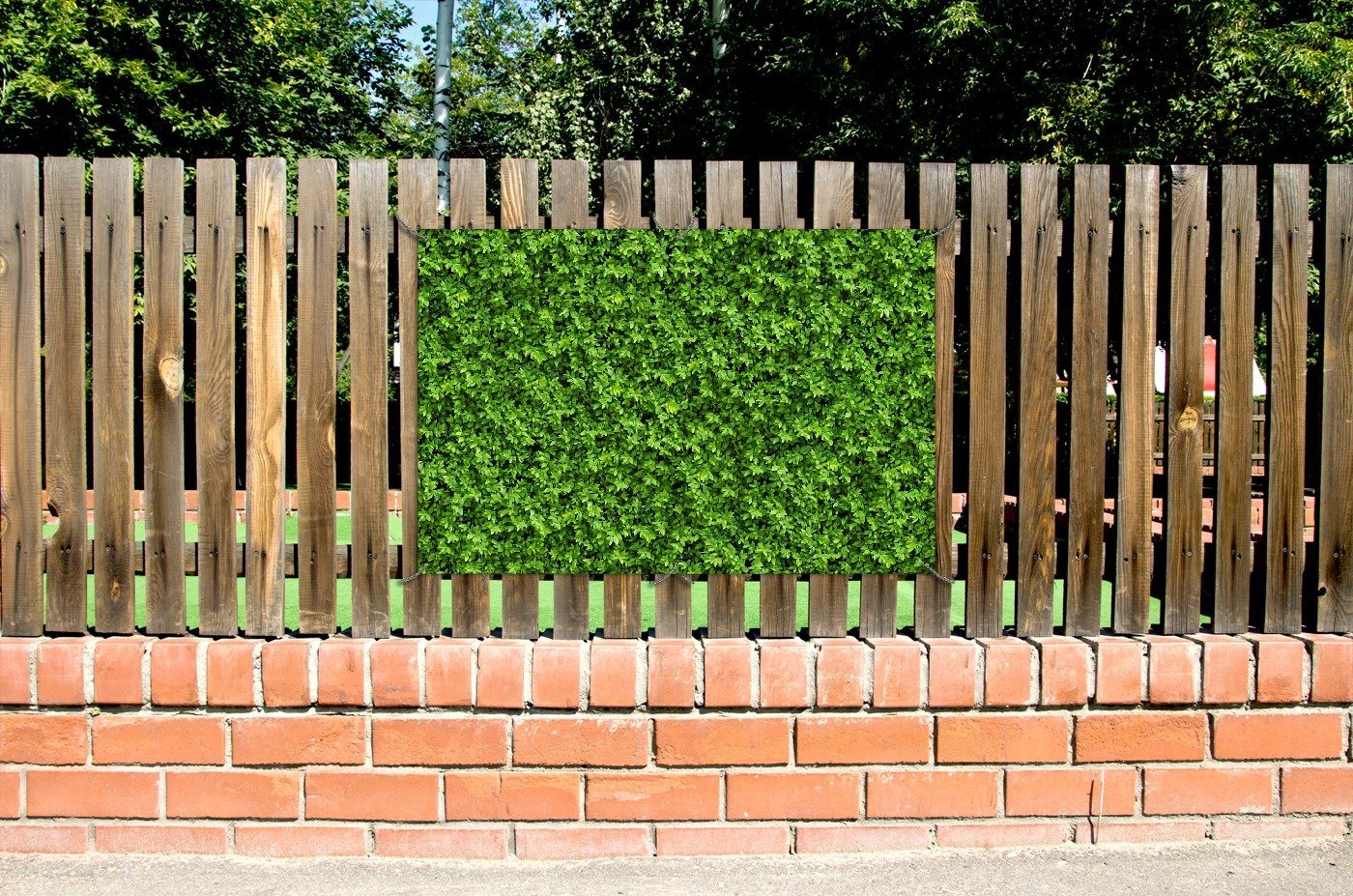 Wallario Sichtschutzzaunmatten Grüne Hecke Bild 5