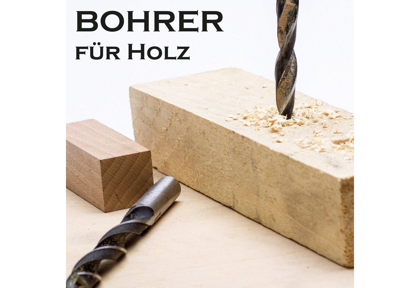 MEISTERCRAFT Bohrersatz Bohrerset, (11-tlg), Holzbohrer Set inkl. Bohrschablone - Spiralbohrer Bild 2