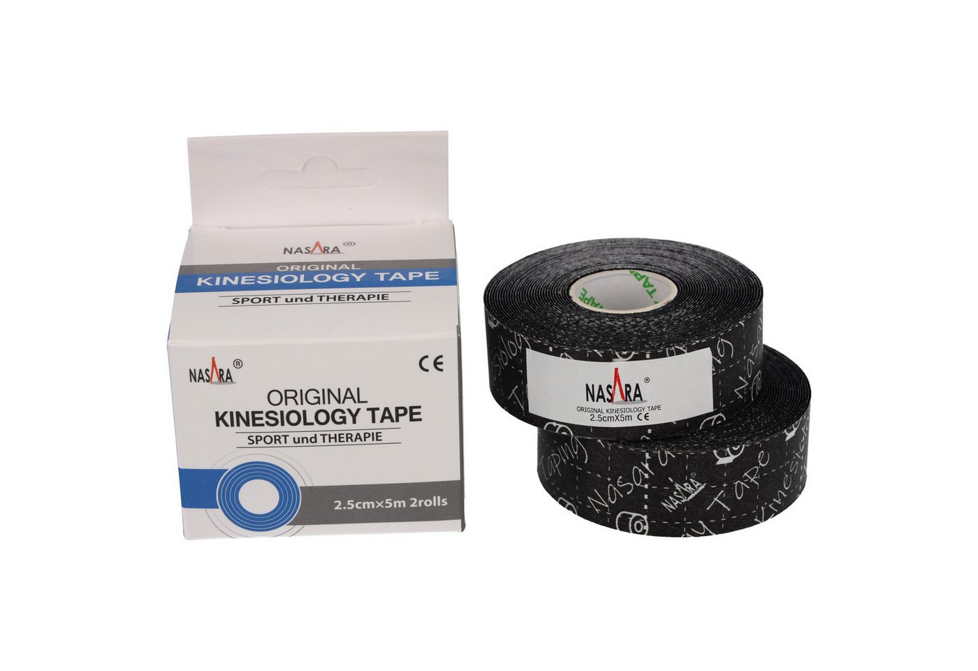 NASARA Kinesiologie-Tape 2,5cm x 5m - 2 Rollen in 9 Farben Bild 3