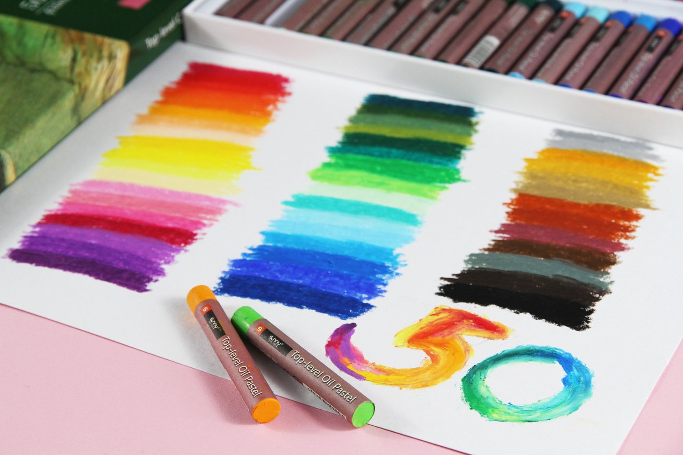 ´SUNNÝ Pastellkreide Ölpastell Set – 25 / 36 / 50 Farben, extra weich & hochpigmentiert, Perfekte Farbverläufe & Mischbarkeit für ausdrucksstarke Kunstwerke