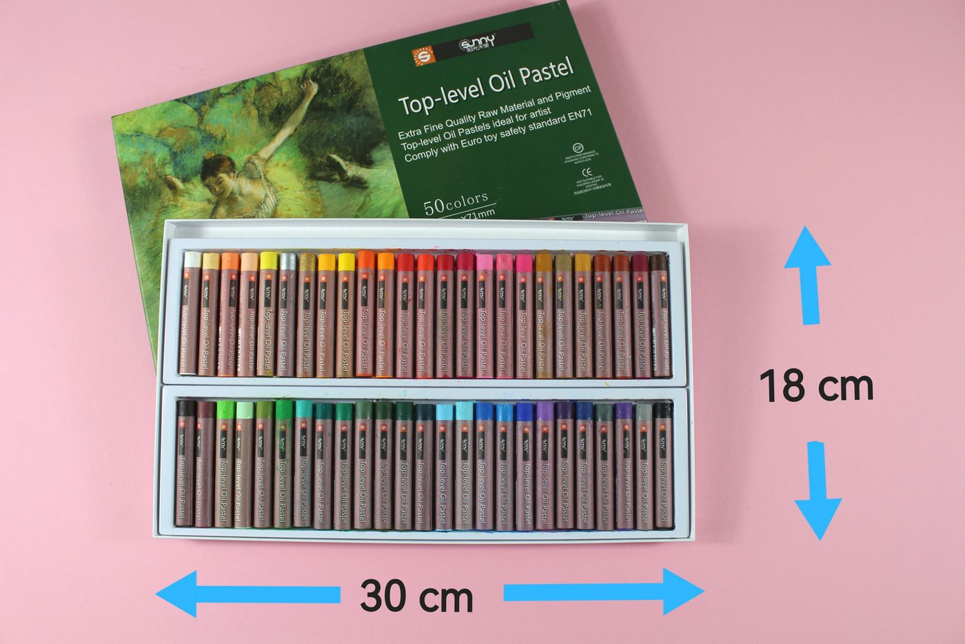 ´SUNNÝ Pastellkreide Ölpastell Set – 25 / 36 / 50 Farben, extra weich & hochpigmentiert, Perfekte Farbverläufe & Mischbarkeit für ausdrucksstarke Kunstwerke Bild 2