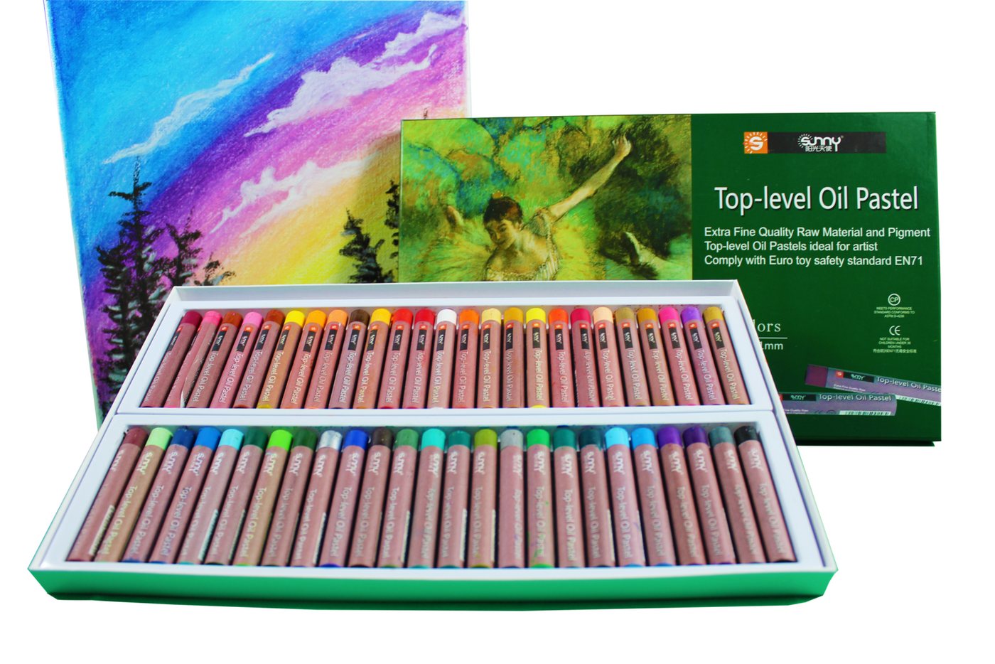 ´SUNNÝ Pastellkreide Ölpastell Set – 25 / 36 / 50 Farben, extra weich & hochpigmentiert, Perfekte Farbverläufe & Mischbarkeit für ausdrucksstarke Kunstwerke Bild 3