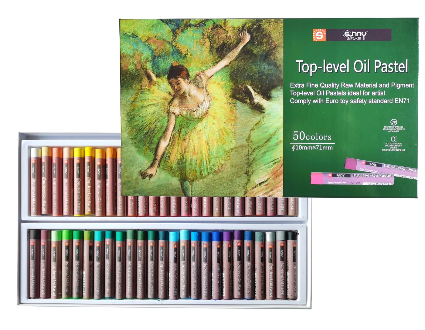 ´SUNNÝ Pastellkreide Ölpastell Set – 25 / 36 / 50 Farben, extra weich & hochpigmentiert, Perfekte Farbverläufe & Mischbarkeit für ausdrucksstarke Kunstwerke Bild 4