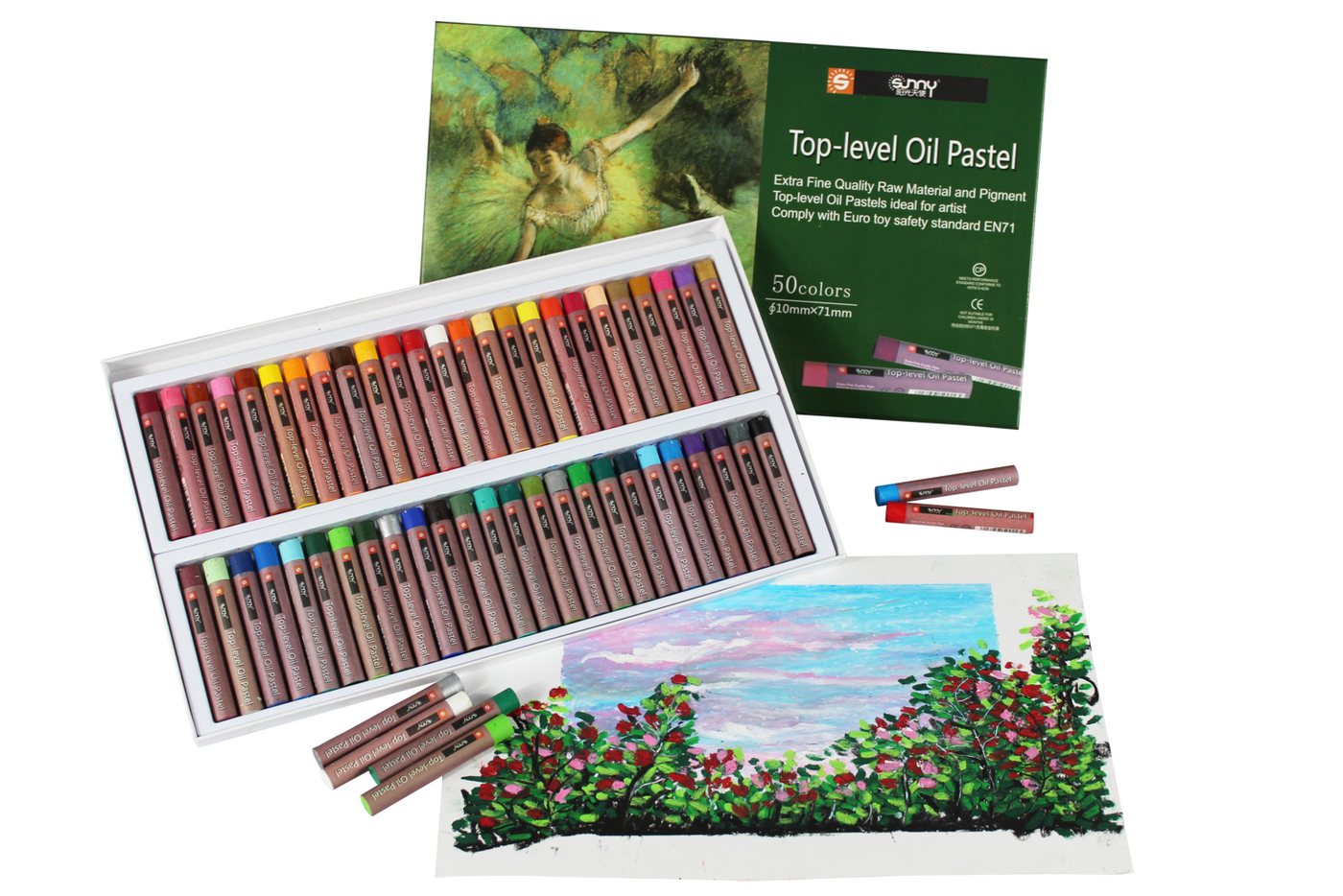 ´SUNNÝ Pastellkreide Ölpastell Set – 25 / 36 / 50 Farben, extra weich & hochpigmentiert, Perfekte Farbverläufe & Mischbarkeit für ausdrucksstarke Kunstwerke Bild 5