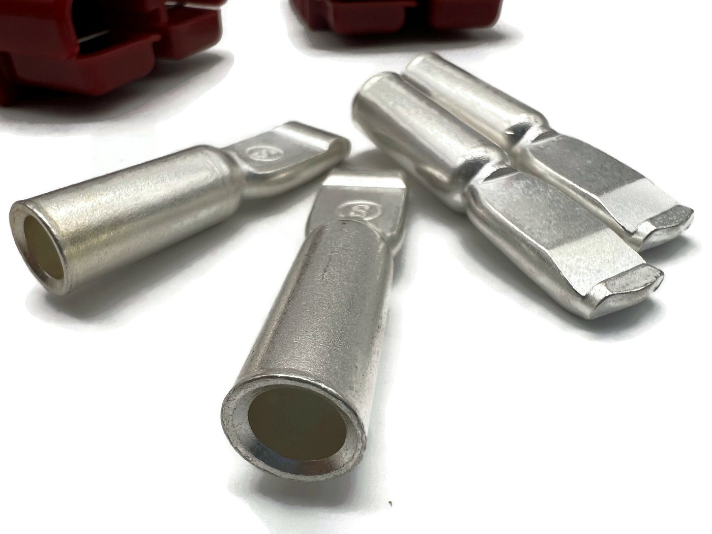 eXODA Kabelverbinder-Sortiment Batterie Stecker 175A 16 mm² rot Set für Gabelstapler Kabel, 2 Stecker, bestehend aus jeweils 1x Gehäuse und 2x Kontakte Bild 3