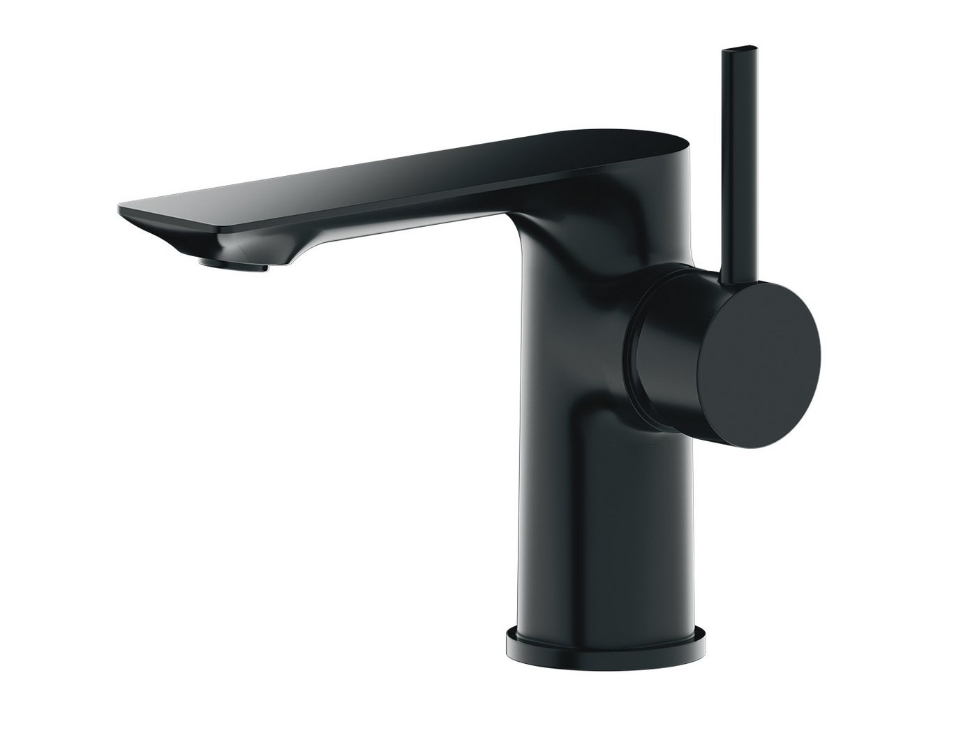 Aqua Bagno Waschtischarmatur Einhebelmischer Mischbatterie Waschtischarmatur matt schwarz (Badarmatur, Waschbeckenarmatur, EHM) Waschbeckenarmatur matt schwarz