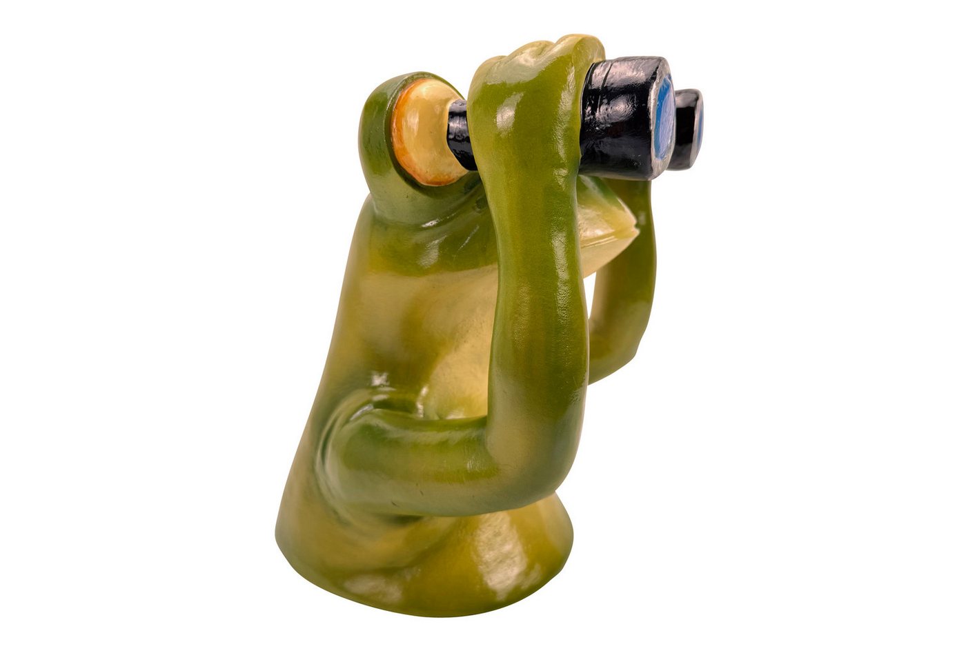 Online-Fuchs Gartenfigur Deko Figuren Frosch mit Fernglas, Spanner für Garten, Balkon, Terrasse, Gartenstecker, Beetstecker - wetterfest, für den Außenbereich geeignet Bild 2