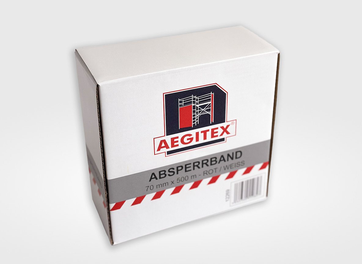 AEGITEX Absperrband AEGITEX Absperrband im Karton 500m rot/weiß, 50000 cm, 500 m