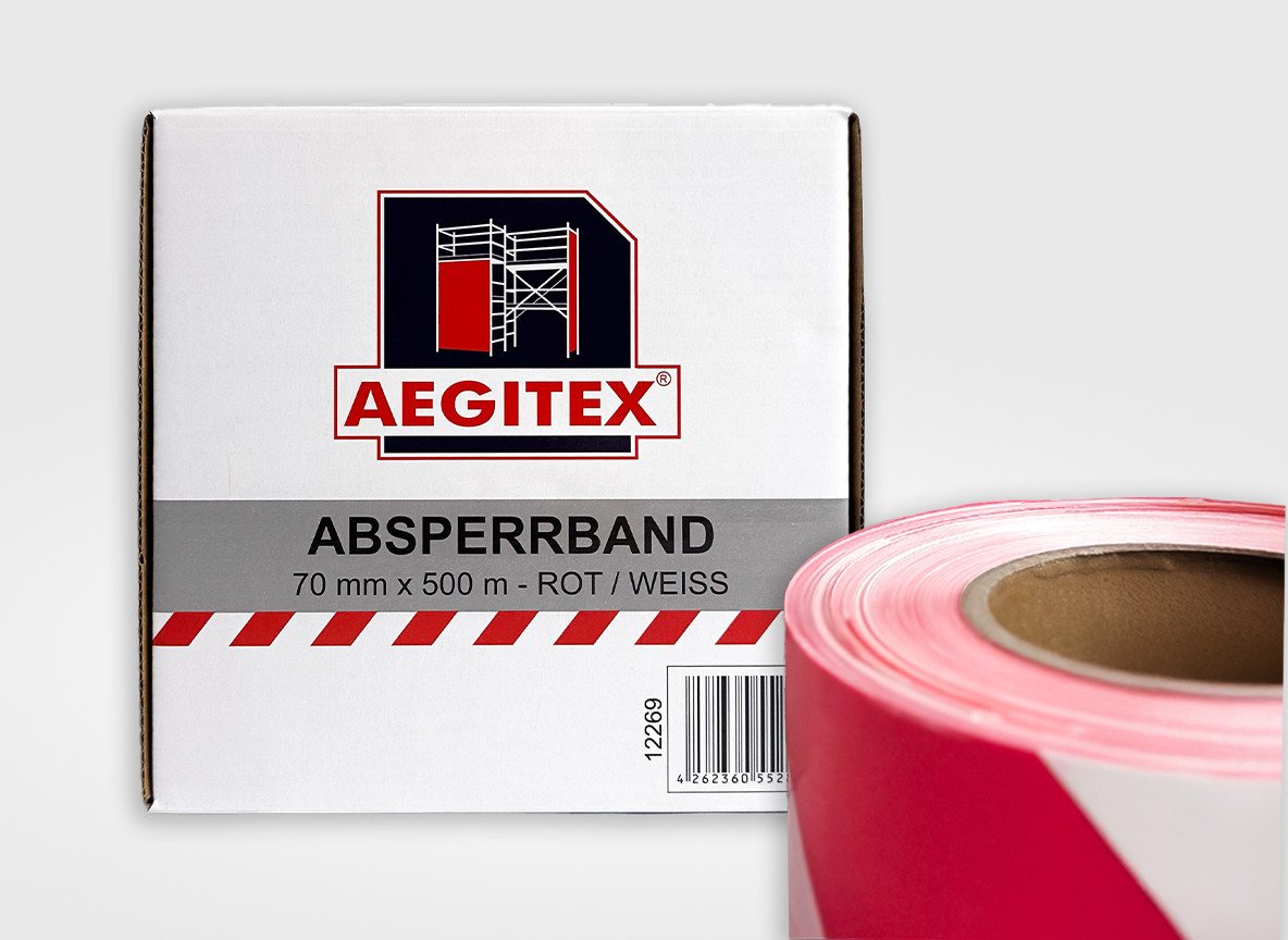 AEGITEX Absperrband AEGITEX Absperrband im Karton 500m rot/weiß, 50000 cm, 500 m Bild 4