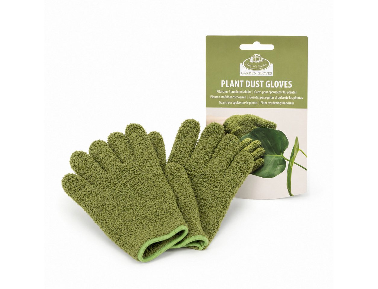 esschert design Gartenhandschuhe Pflanzen Staubhandschuh aus Mikrofaser für sanfte Blattpflege (2-St) Bild 2
