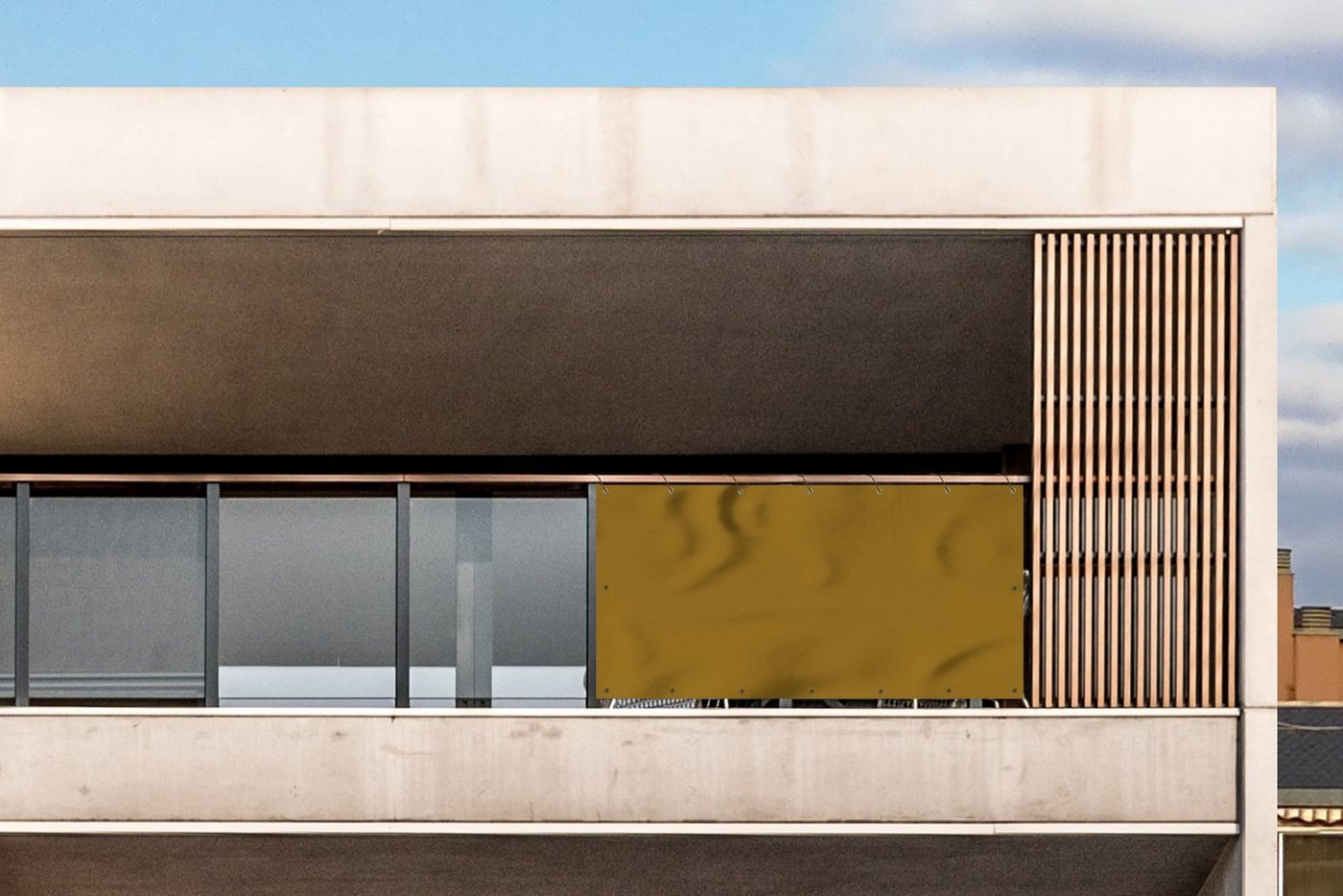 MuchoWow Balkonsichtschutz Gold - Luxus - Interieur (1-St) Balkon Sichtschutz 90x200, Windschutz für Zaun PVC, 200x90 cm Bild 4