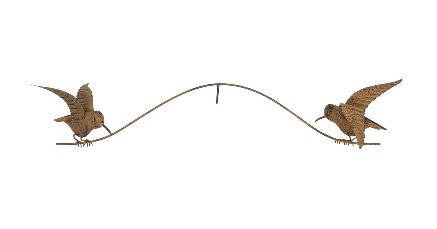 Dekoleidenschaft Gartenstecker "Vogelwippe" Metall mit Echtrost, 125 cm hoch, Dekostecker wetterfest Outdoor Gartendeko für Draußen Bild 5