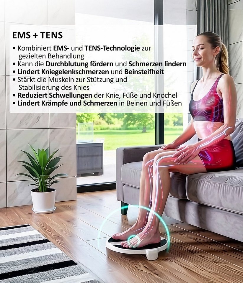 Genius EMS-Fußmassage-Gerät Feelvita Acticur Aktiv-Set Durchblutungsstimulator inkl. SuperFit, (12-tlg Set), Praktisches Schwenkelement -- FlexShifter Bild 3