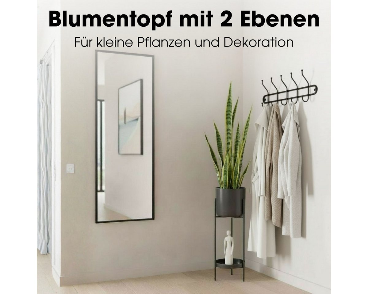 Mica Decorations Blumentopf Mica Decorations Colyn Pflanzenständer 60xØ19 cm Schwarz Bild 3