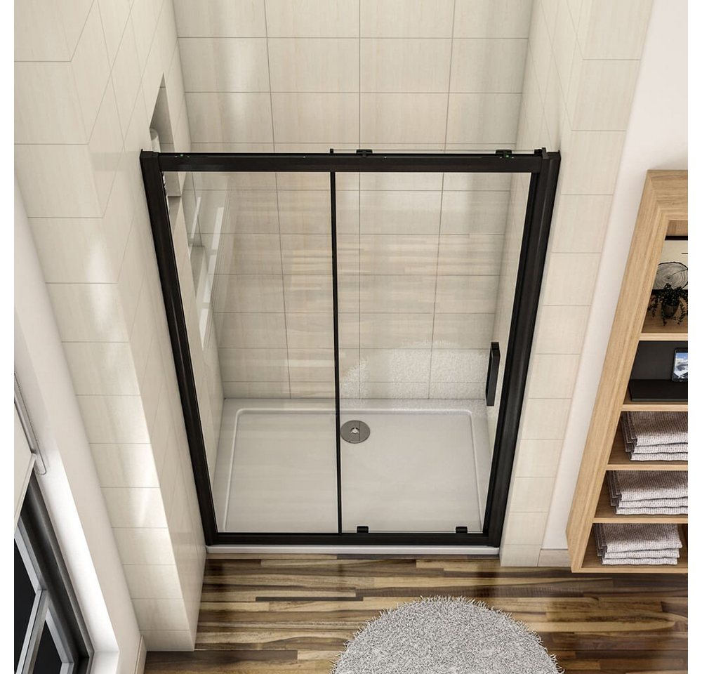 duschspa Dusch-Schiebetür 195cm 8mm Nano Glas Schiebetür Nischentür Duschtür Dusche Duschkabine, 100x195 cm, Einscheibensicherheitsglas, Sicherheitsglas, (Set) links und rechts montierbar Bild 2