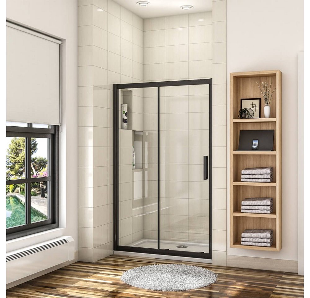 duschspa Dusch-Schiebetür 195cm 8mm Nano Glas Schiebetür Nischentür Duschtür Dusche Duschkabine, 100x195 cm, Einscheibensicherheitsglas, Sicherheitsglas, (Set) links und rechts montierbar Bild 4
