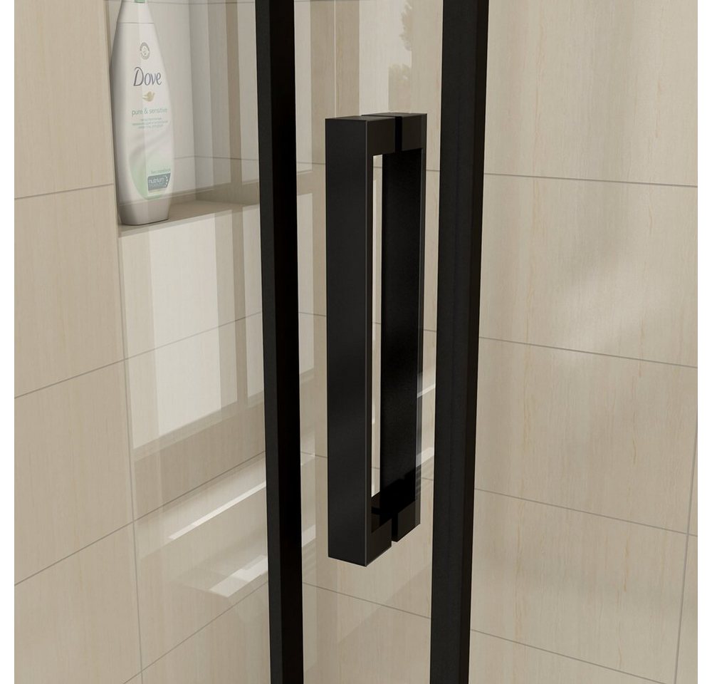 duschspa Dusch-Schiebetür 195cm 8mm Nano Glas Schiebetür Nischentür Duschtür Dusche Duschkabine, 100x195 cm, Einscheibensicherheitsglas, Sicherheitsglas, (Set) links und rechts montierbar Bild 5