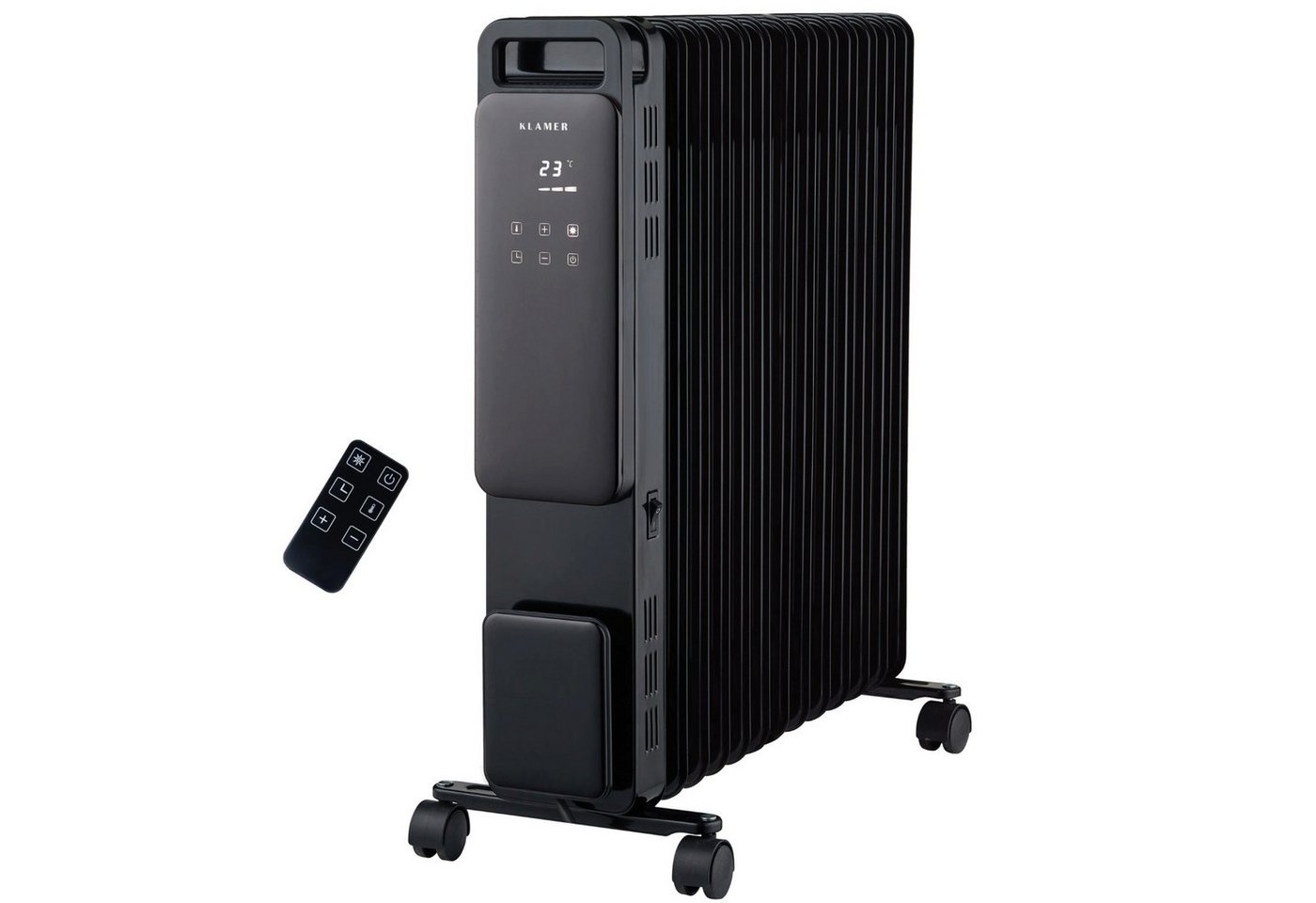 KLAMER Ölradiator 2500 W, Elektroheizung energiesparend, 13 Rippen, 3 Heizstufen mit Ec…, Eco-Modus heizt leise & sparsam, 3-fach Sicherheit, geräuscharm Bild 3