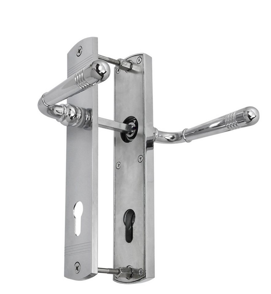 Häusler Onlinehandel GmbH Türbeschlag Schutzbeschlag Helena LS Chrom HS 92 Dr-Dr, Außenschild mit Stahleinlage Bild 3