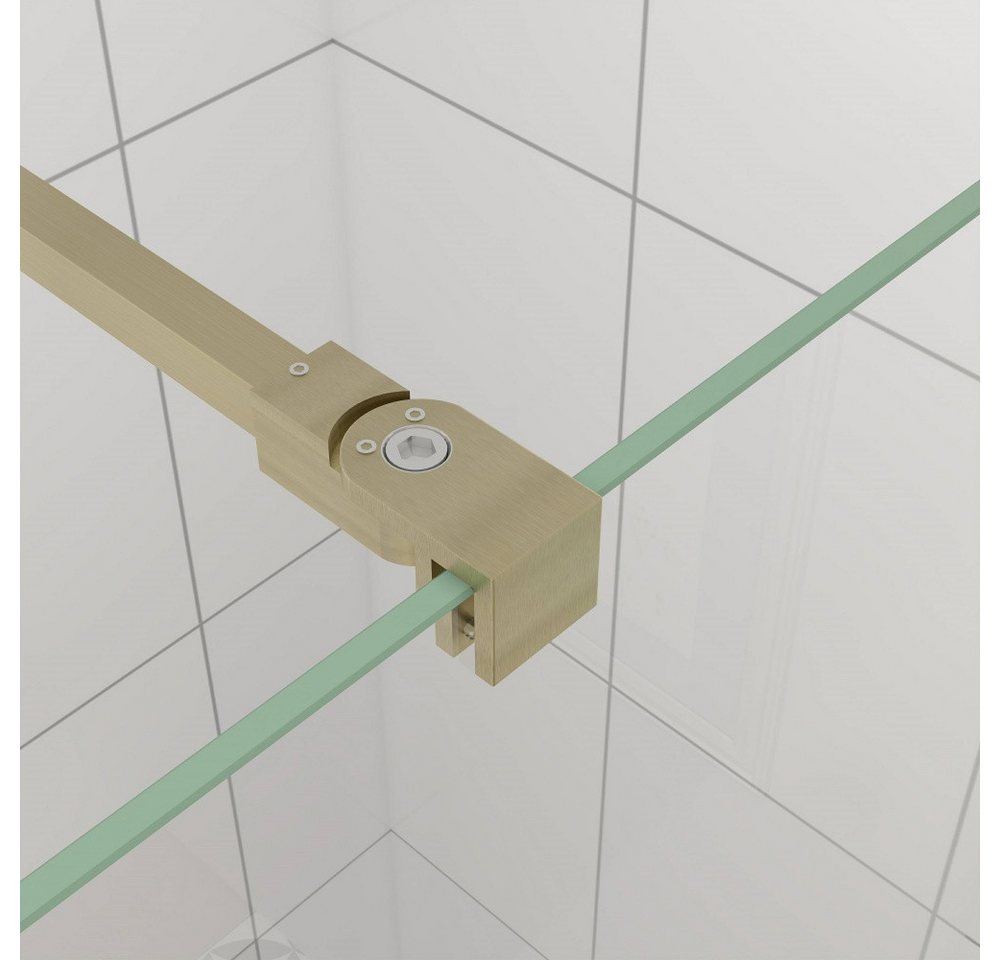 Duschparadies Duschwand 8/10 mm ESG Walk in Dusche Trennwand Duschtür Mit Stabilstange, Sicherheitsglas,Einscheibensicherheitsglas, NanoGlas Bild 4