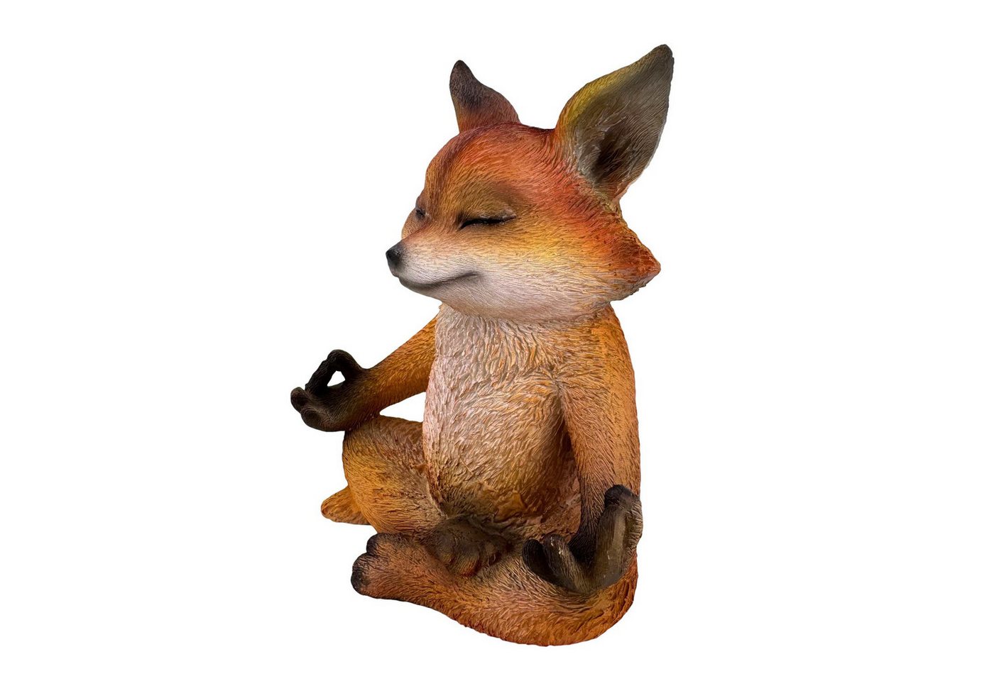 Online-Fuchs Gartenfigur Yoga Fuchs in Meditation - Dekoration Figuren für außen geeignet, (Deko für Garten, Terrasse und Balkon, 15,5 cm groß), aus Kunstharz (Polyresin) - Wetterfest Bild 3