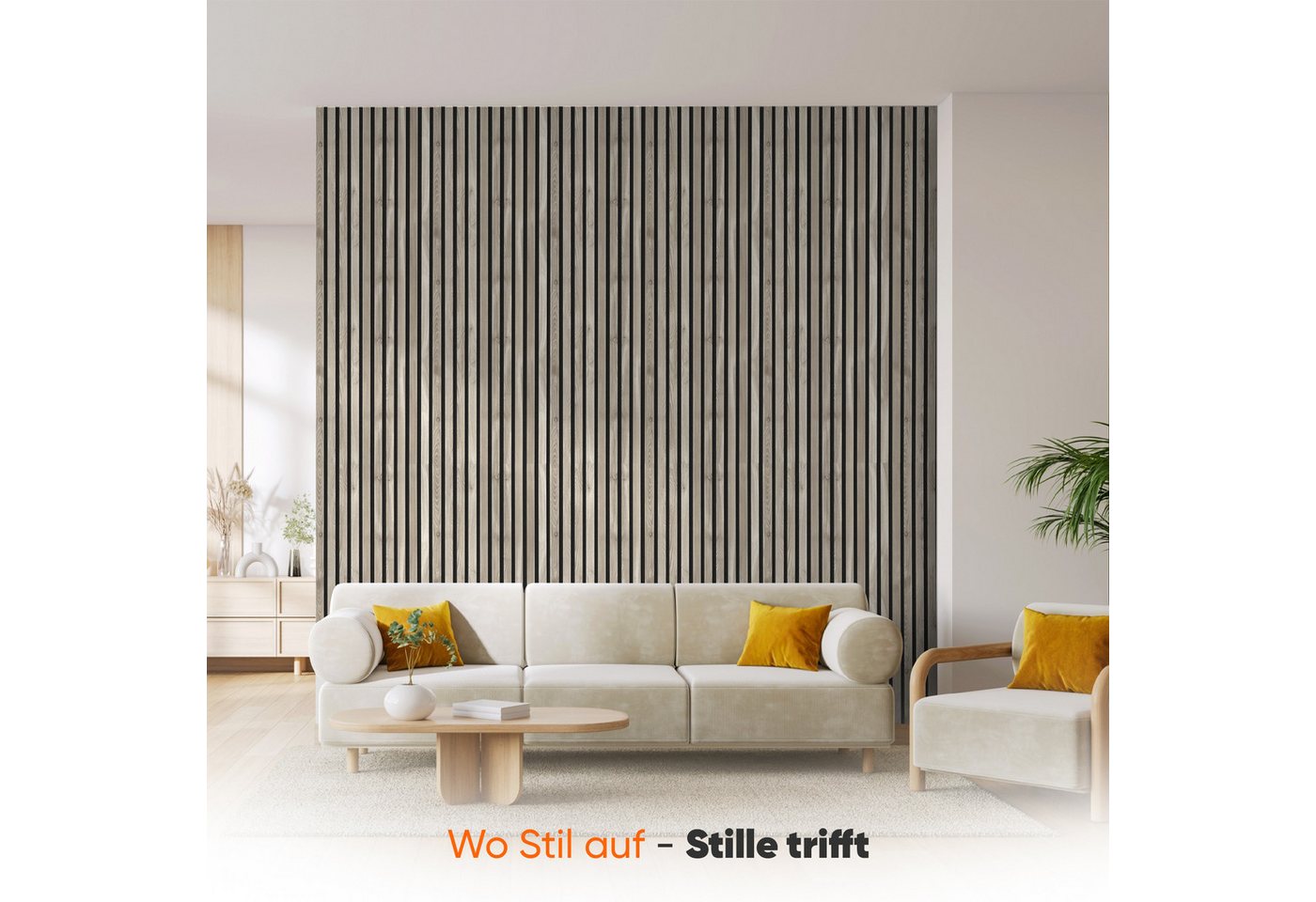 IZODEKOR 3D Wandpaneel Akustikpaneele in Holzoptik mit Filz – Schalldämmung & Raumakustik, BxL: 60x120 cm, 0,72 qm, (Set, Akustikpaneele als Set) schallabsorbierend, flexibel zuschneidbar, einfache Montage