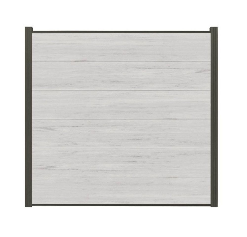 Woodstore24 Zaun Komplettset XXXL Premium coex. WPC Zaun zum einbetonieren beige, (Sichtschutz - 1,79 m Breite, 1,73 Höhe, 2 cm Stärke, Lamellenzaun Komplettset inkl. Pfosten, Start- und Endprofil), Stecksystem, Lamelle aus recyceltem Kunststoff & Holzfasern, beige Bild 2
